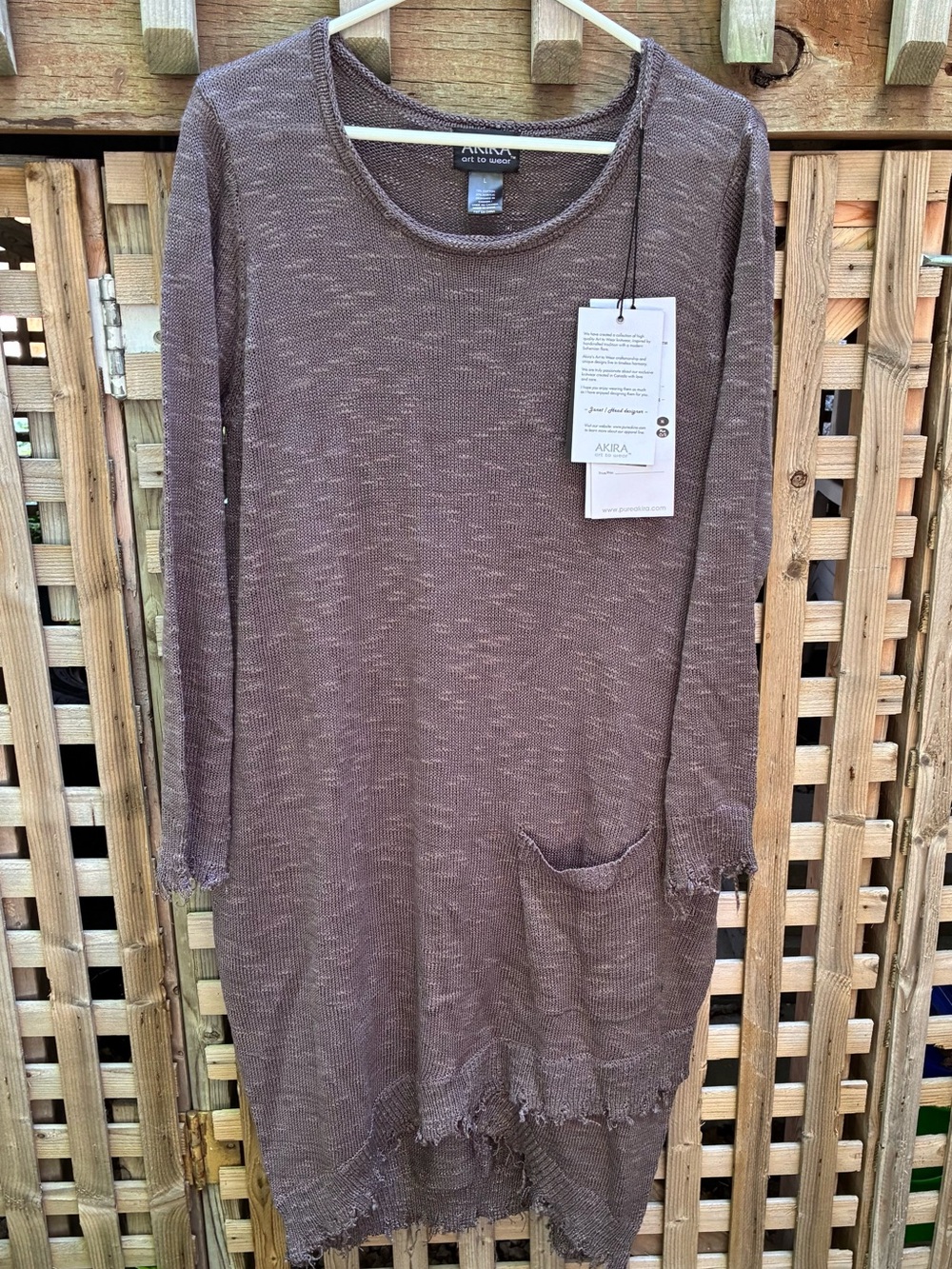 AKIRA Gray Knit Sweater Dress